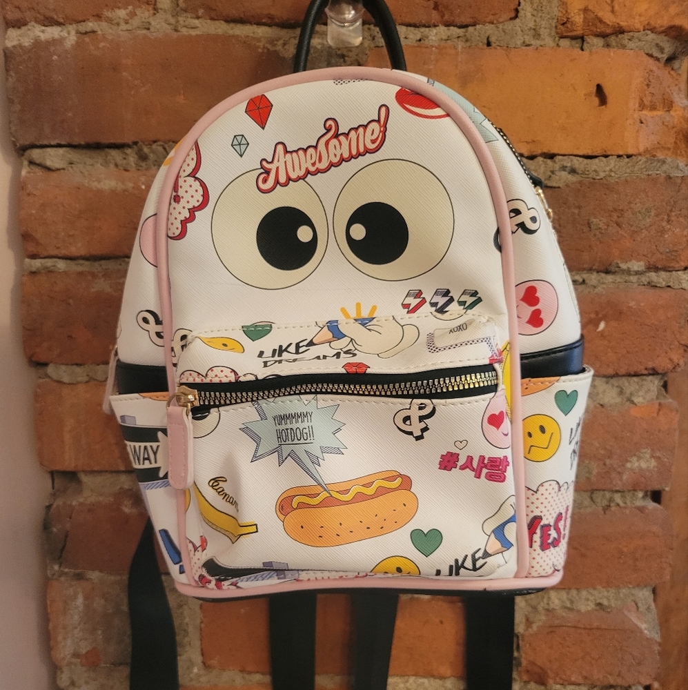 Awesome purse backpack style graphic cartoon print